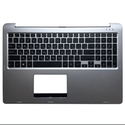 כיסוי עליון כסוף כולל מקלדת (Silver palmrest with keyboard) למחשב נייד Asus tp501u
